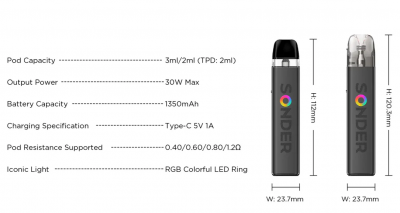 Geek Vape Sonder Q2 1350mAh KIT (Moonlight Silver)